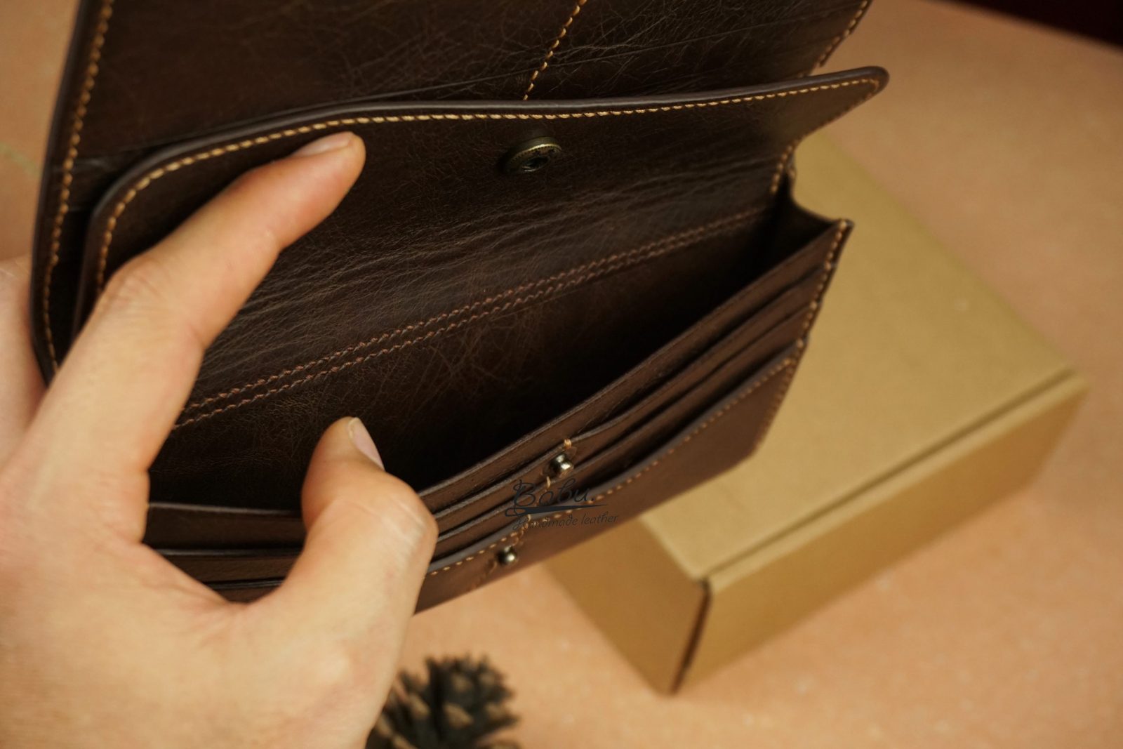 vi da bo nau vintage brown leather wallet 11