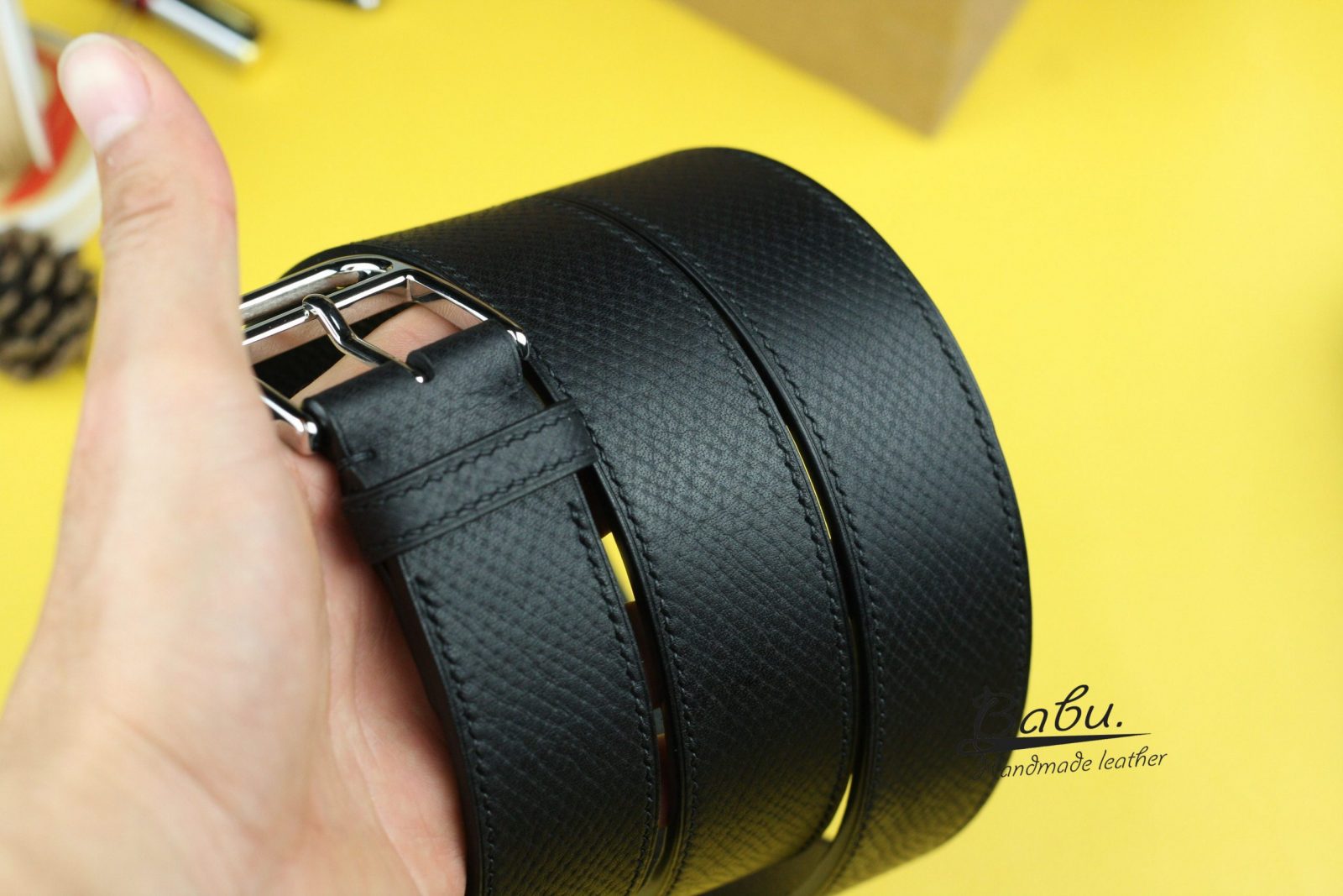 That lung da bo utah cow leather belt 3