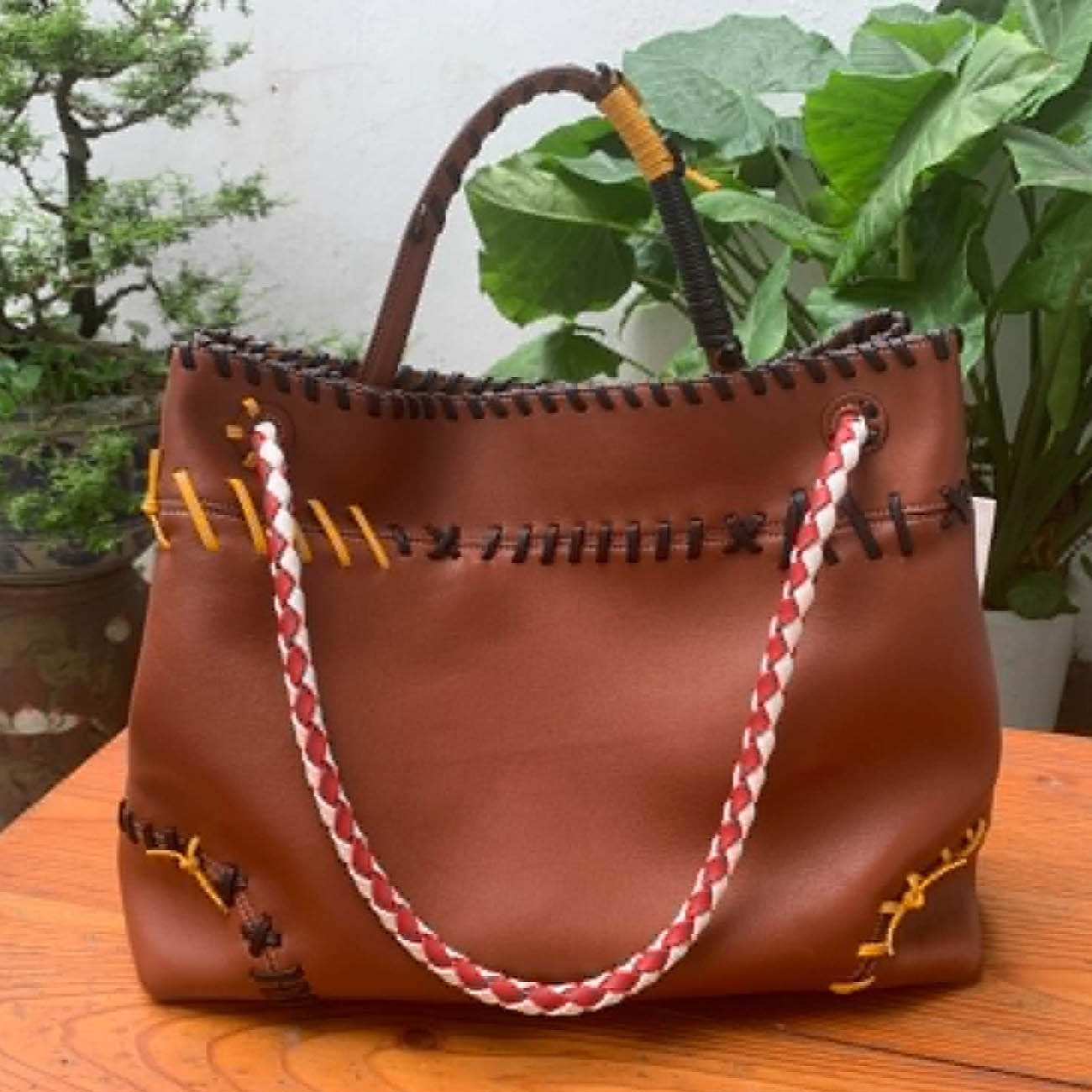 túi xách unisex, túi tote da thật 3